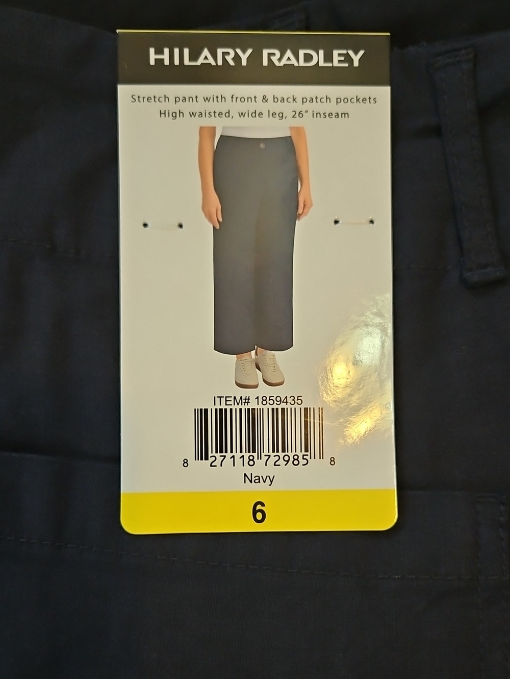 NEW! Hilary Radley Navy Wide Leg Pant Multiple Sizes - Picture 5 of 13
